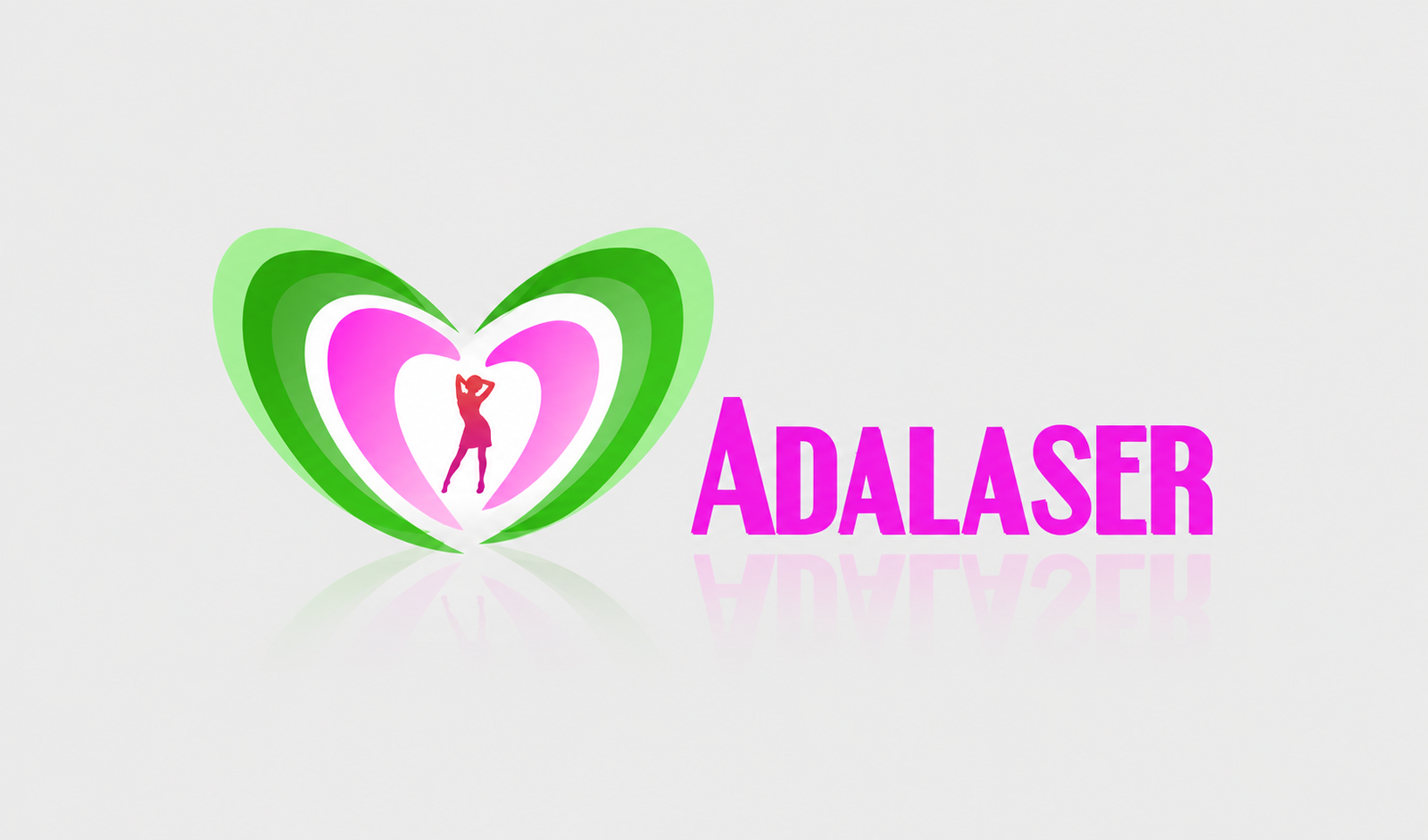 Inicio logotipo adalaser con corazón floral